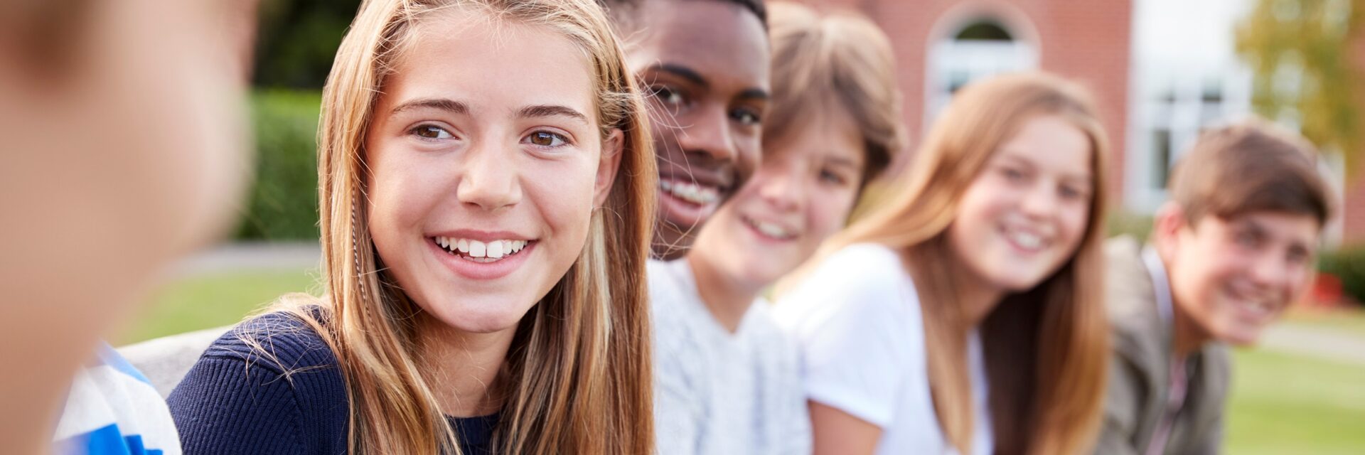 Group of teenagers hanging out